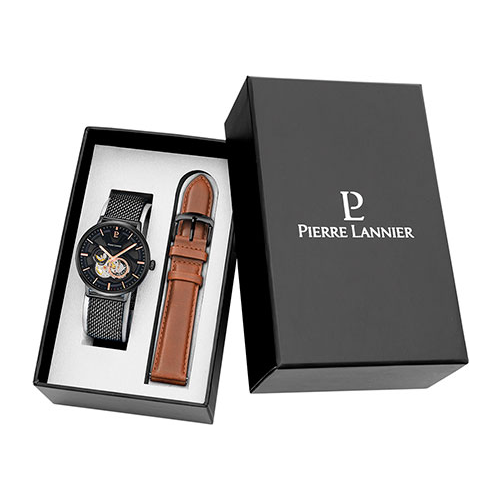 fashion наручные мужские часы Pierre Lannier 379D439. Коллекция Trio