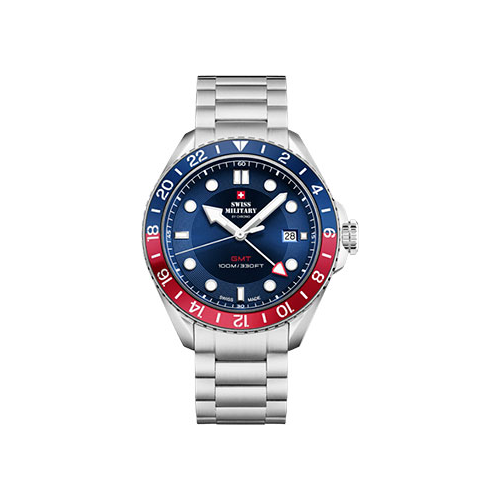 Швейцарские наручные мужские часы Swiss Military SM34095.03. Коллекция Quartz GMT