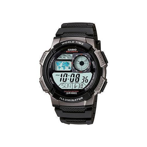 Японские наручные мужские часы Casio AE-1000W-1B. Коллекция Digital