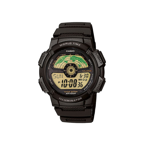 Японские наручные мужские часы Casio AE-1100W-1B. Коллекция Digital