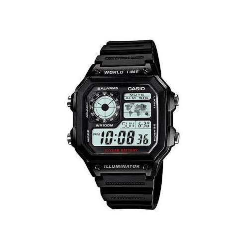 Японские наручные мужские часы Casio AE-1200WH-1A. Коллекция Digital