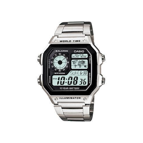 Японские наручные мужские часы Casio AE-1200WHD-1A. Коллекция Digital