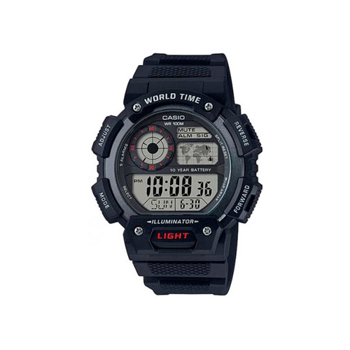 Японские наручные мужские часы Casio AE-1400WH-1A. Коллекция Digital