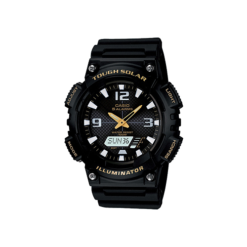 Японские наручные мужские часы Casio AQ-S810W-1B. Коллекция Ana-Digi