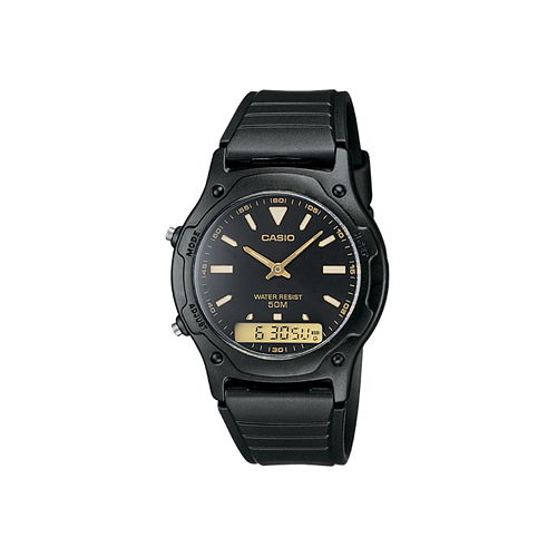 Японские наручные мужские часы Casio AW-49HE-1A. Коллекция Ana-Digi