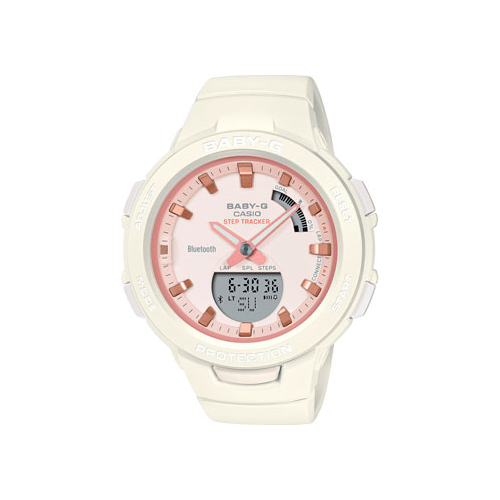 Японские наручные женские часы Casio BSA-B100CS-7A. Коллекция Baby-G