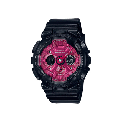 Японские наручные женские часы Casio GMA-S120RB-1A. Коллекция G-Shock