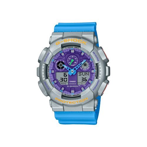 Японские наручные мужские часы Casio GA-100EU-8A2. Коллекция G-Shock