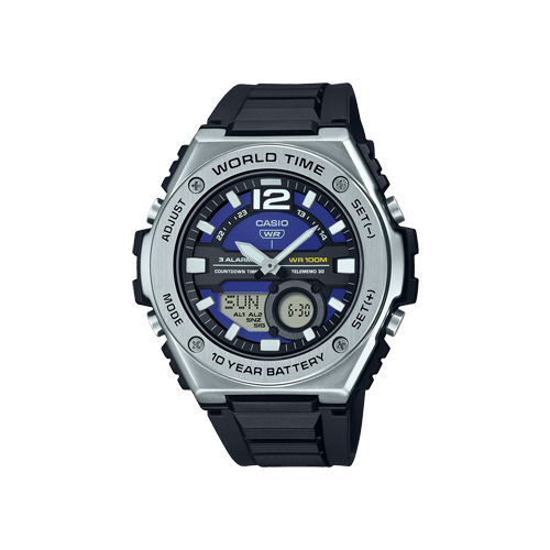 Японские наручные мужские часы Casio MWQ-100-2A. Коллекция Ana-Digi