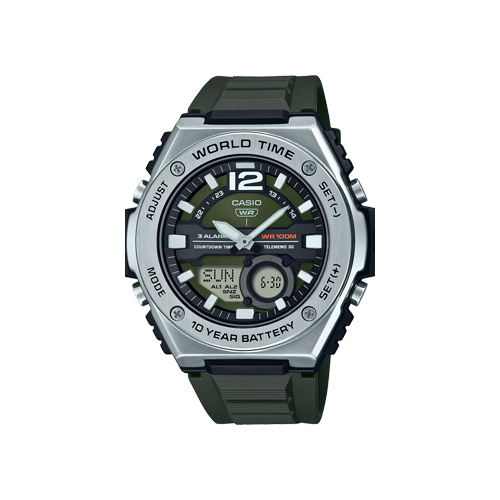 Японские наручные мужские часы Casio MWQ-100-3A. Коллекция Ana-Digi
