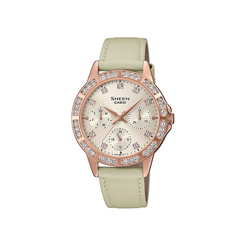 Японские наручные женские часы Casio SHE-3517PGL-9AUEF. Коллекция Sheen