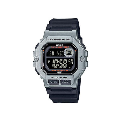 Японские наручные мужские часы Casio WS-1400H-1BVEF. Коллекция Digital