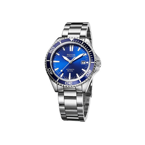 Швейцарские наручные мужские часы Epos 3438.131.96.16.30. Коллекция Diver
