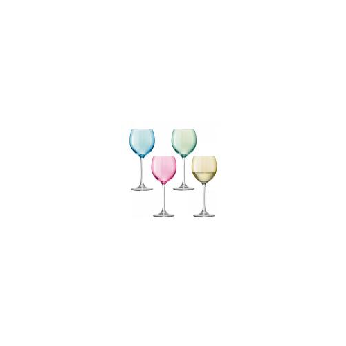 LSA International Набор из 4 бокалов для вина polka 400 мл пастельный арт. G932-14-294