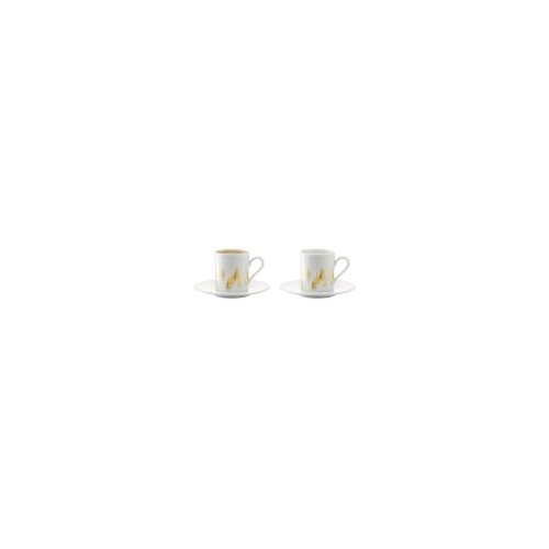 LSA International Набор из 2 чашек для кофе с блюдцами fir metallic 0,1 л арт. P263-04-157