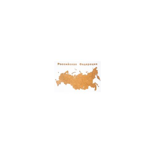 Mimi Карта-пазл wall decoration "Российская Федерация" с городами, 98х53 см коричневая арт. 19-26