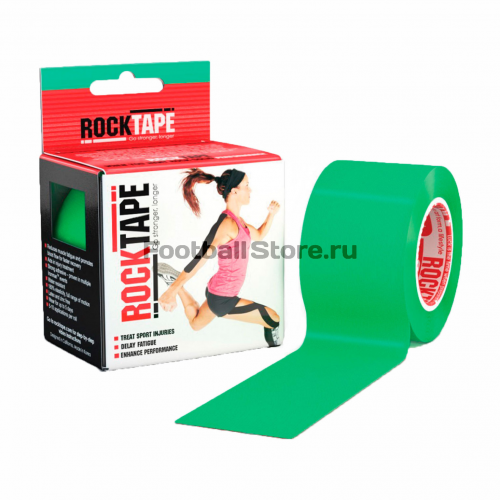 Rocktape Тейп RockTape Кинезиотейп Classic, 5см х 5м, зеленый