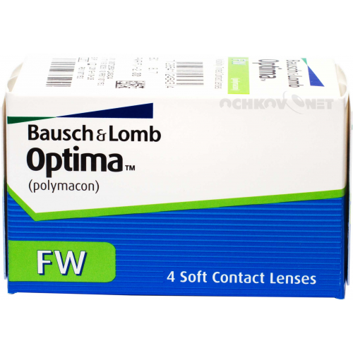 Bausch + Lomb Контактные линзы Optima FW 4 линзы (1 упаковка)