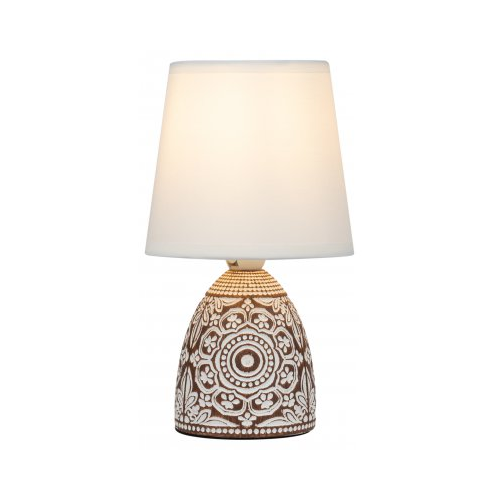 Настольная лампа Rivoli Debora D7045-501 1 * Е14 40 Вт керамика коричневая с абажуром