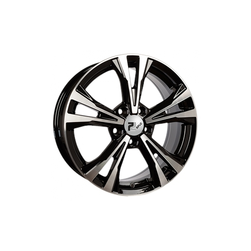 Литой диск RPLC-Wheels VW204 7x17 5x112 ET40.0 D57.1 Черный с полированной лицевой поверхностью