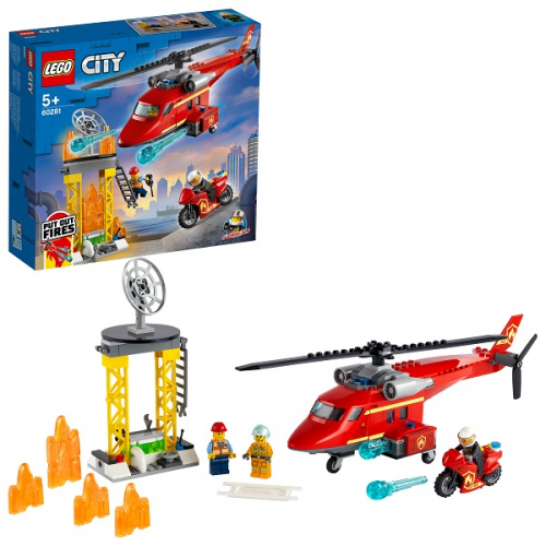 Конструкторы LEGO City 60281 Конструктор ЛЕГО Город Спасательный пожарный вертолёт