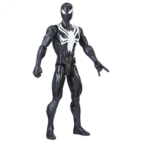 Игровые наборы и фигурки для детей Hasbro Spider-Man E2324/E2344 Фигурка Человека Паука Pow.pack В черном костюме 30 см