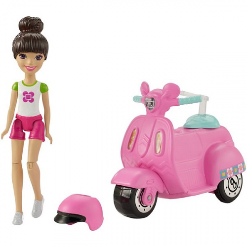 Куклы и пупсы Mattel Barbie FHV80 Барби Кукла "В движении" Скутер и кукла