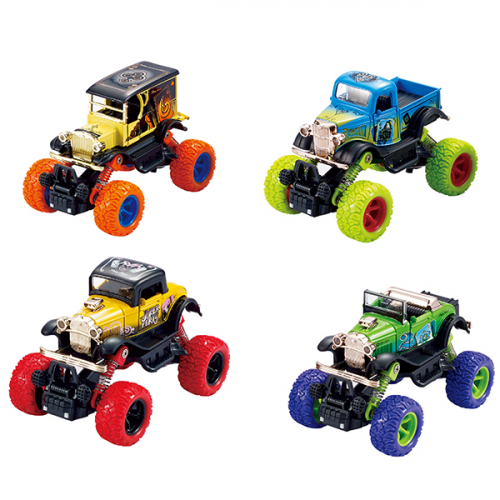 Игрушечные машинки и техника ТМ Wincars Wincars YK-2202 Ретромодель с большими колёсами инерционная металлическая 13 см, (в ассортименте)