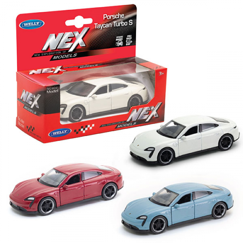 Машинка Welly 43797 Велли Модель машины 1:34-39 PORSCHE TAYCAN TURBO S