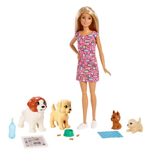 Игровые наборы и фигурки для детей Mattel Barbie FXH08 Барби и щенки