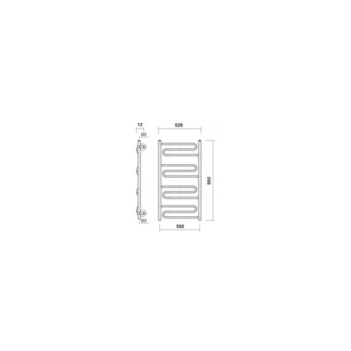 Полотенцесушитель Domoterm Офелия П12 500x950 АБР