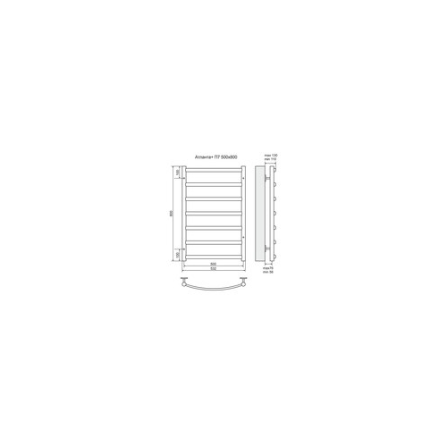 Полотенцесушитель Terminus Атланта П7 500х800