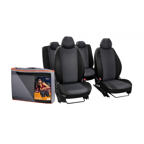 Чехлы NISSAN X-Trail (07-14) Airline Лима жаккард-кожзам черные