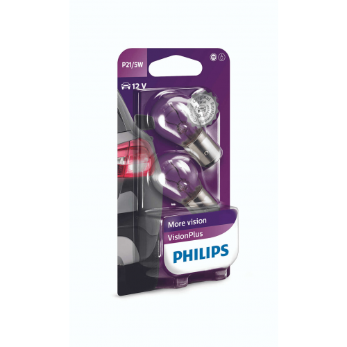 Лампа накаливания Philips Vision Plus P21/5W 12V 21/5W белая 2 шт