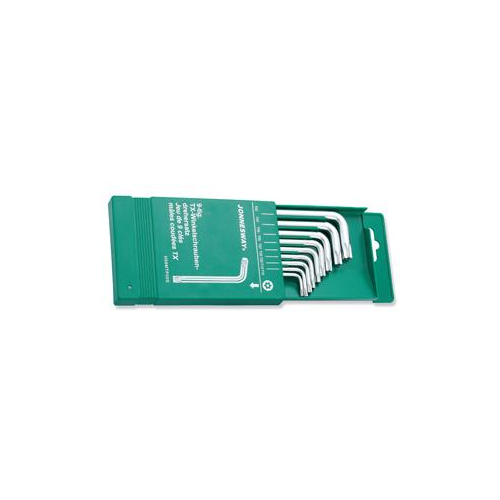 Комплект угловых ключей Jonnesway H08MTP09S TORX с центрированным штифтом Т10-Т50 9 предметов