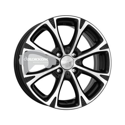 Литые диски K&K 6x15/4x100 ET38 D67,1 Блюз (КС606) Алмаз черный