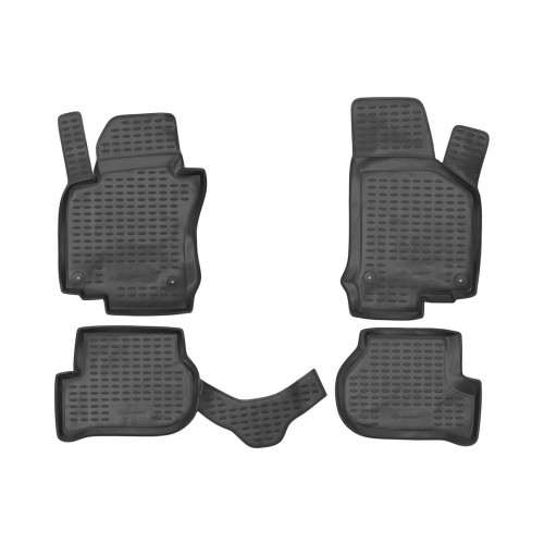 Коврики салона Element VW Golf VI 04/2009, хб.,, без подлок. полиуретан черные 4 шт