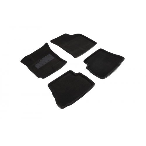 Коврики салона Seintex 3D HYUNDAI Getz 2002-2011 ворсовые черные комп 4 шт