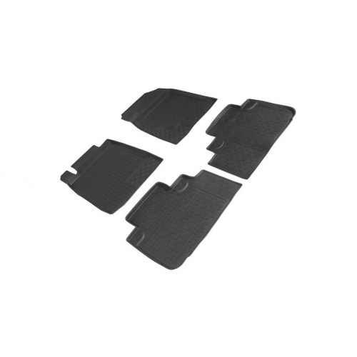 Коврики салона Seintex HYUNDAI Santa Fe III 2012-2018 резиновые черные комп 4 шт