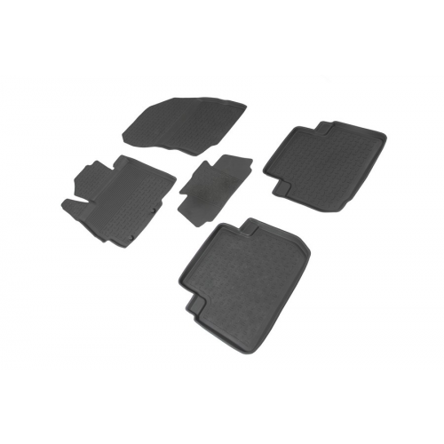 Коврики салона Seintex MITSUBISHI L200 2006-2015 резиновые черные комп 4 шт