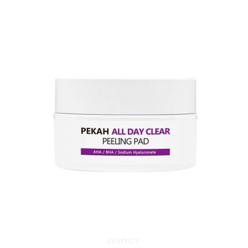 Pekah, Пилинг-диски для лица с кислотами All Day Clear Peeling Pad, 40 шт