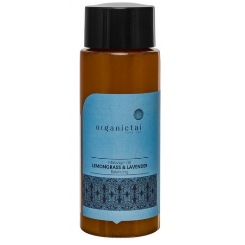 Organic Tai, Массажное масло для тела с лемонграссом и лавандой Massage Oil Lemongrass & Lavender Balancing, 100 мл