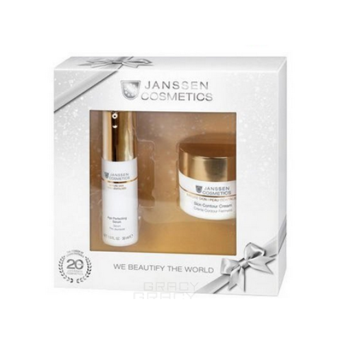 Janssen, Набор для лица Mature skin (лифтинг-крем, разглаживающая сыворотка, косметичка), 50/30 мл