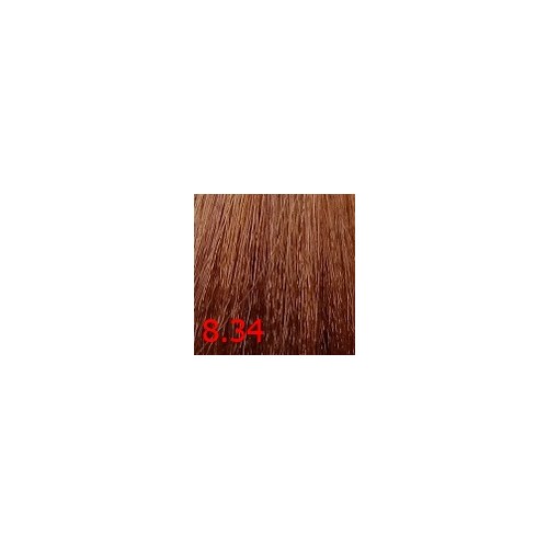 Kaaral, Крем-краска для волос Baco Permament Haircolor, 100 мл (106 оттенков) 8.34 светлый золотисто-медный блондин
