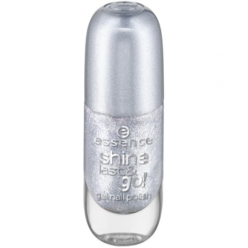 Essence, Лак для ногтей с эффектом геля Shine Last & Go, 8 мл (56 оттенков) №02, прозрачный с блестками