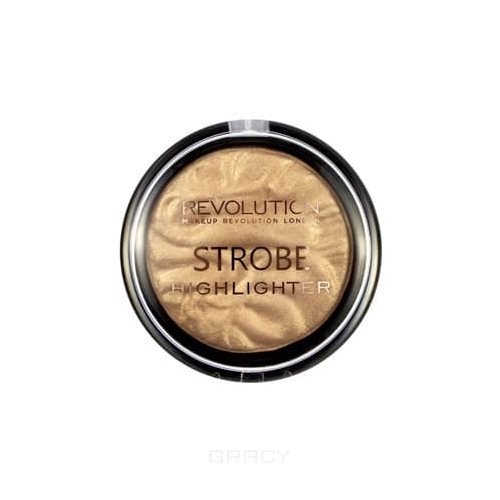 MakeUp Revolution, Хайлайтер для лица Strobe Highlighter, 7.5 гр (6 оттенков) Gold Addict