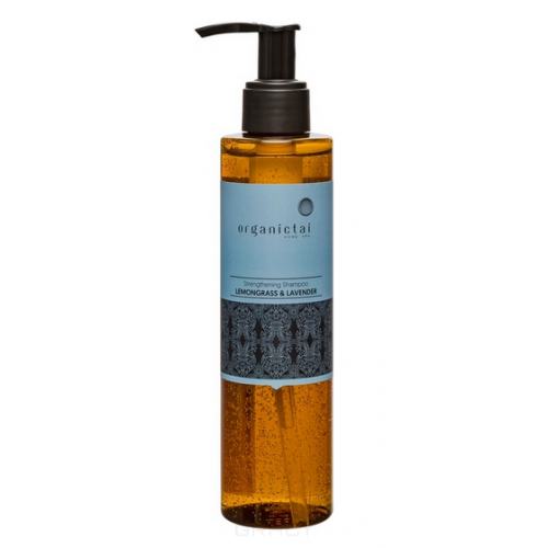 Organic Tai, Безсульфатный шампунь для волос с лемонграссом и лавандой Strengthening Shampoo Lemongrass & Lavender, 200 мл
