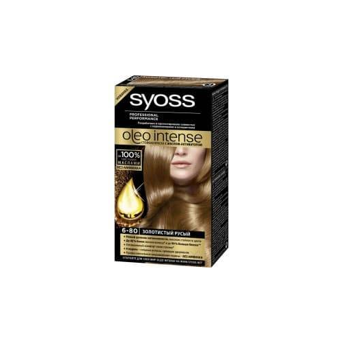 Syoss, Краска для волос Oleo Intense, 115 мл (29 оттенков) 6-80 Золотистый русый