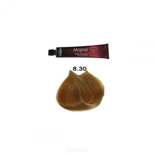L'Oreal Professionnel, Крем-краска для волос Мажирель Majirel, 50 мл (93 оттенков) 8.30 светлый блондин интенсивный золотистый