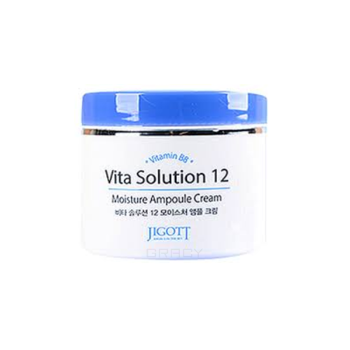 Jigott, Увлажняющий ампульный крем для лица Vita Solution 12 Moisture Ampoule Cream, 100 мл